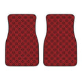 Black And Red Chinese Pattern Print Front Car Floor Mats