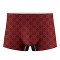 Black And Red Chinese Pattern Print Men's Boxer Briefs
