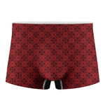 Black And Red Chinese Pattern Print Men's Boxer Briefs