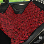 Black And Red Chinese Pattern Print Pet Car Back Seat Cover