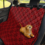 Black And Red Chinese Pattern Print Pet Car Back Seat Cover