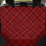 Black And Red Chinese Pattern Print Pet Car Back Seat Cover