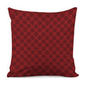Black And Red Chinese Pattern Print Pillow Cover