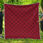 Black And Red Chinese Pattern Print Quilt