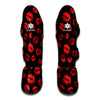 Black And Red Lips Pattern Print Muay Thai Shin Guard