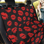 Black And Red Lips Pattern Print Pet Car Back Seat Cover