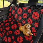 Black And Red Lips Pattern Print Pet Car Back Seat Cover