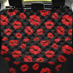 Black And Red Lips Pattern Print Pet Car Back Seat Cover