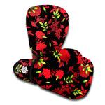 Black And Red Roses Floral Print Boxing Gloves