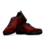 Black And Red Satanic Pentagram Print Black Sneakers