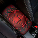 Black And Red Satanic Pentagram Print Car Center Console Cover