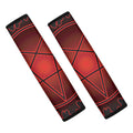 Black And Red Satanic Pentagram Print Car Seat Belt Covers