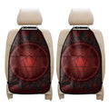 Black And Red Satanic Pentagram Print Car Seat Organizers