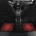 Black And Red Satanic Pentagram Print Front and Back Car Floor Mats