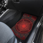 Black And Red Satanic Pentagram Print Front and Back Car Floor Mats