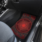 Black And Red Satanic Pentagram Print Front Car Floor Mats