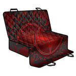 Black And Red Satanic Pentagram Print Pet Car Back Seat Cover