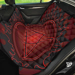 Black And Red Satanic Pentagram Print Pet Car Back Seat Cover