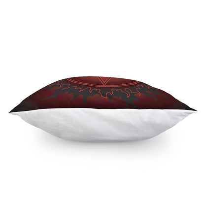 Black And Red Satanic Pentagram Print Pillow Cover