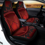 Black And Red Satanic Pentagram Print Universal Fit Car Seat Covers