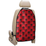Black And Red Spartan Pattern Print Car Seat Organizers