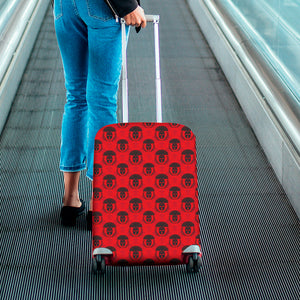 Black And Red Spartan Pattern Print Luggage Cover