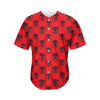 Black And Red Spartan Pattern Print Men's Baseball Jersey