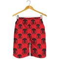 Black And Red Spartan Pattern Print Men's Shorts