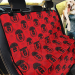 Black And Red Spartan Pattern Print Pet Car Back Seat Cover