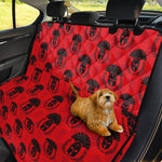 Black And Red Spartan Pattern Print Pet Car Back Seat Cover