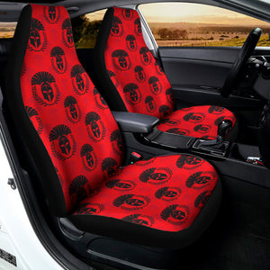 Black And Red Spartan Pattern Print Universal Fit Car Seat Covers