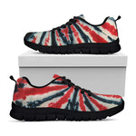 Black And Red Spider Tie Dye Print Black Sneakers