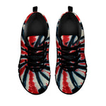 Black And Red Spider Tie Dye Print Black Sneakers