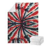 Black And Red Spider Tie Dye Print Blanket