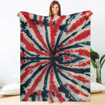 Black And Red Spider Tie Dye Print Blanket