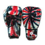 Black And Red Spider Tie Dye Print Boxing Gloves