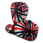 Black And Red Spider Tie Dye Print Boxing Gloves