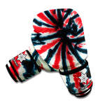 Black And Red Spider Tie Dye Print Boxing Gloves