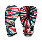 Black And Red Spider Tie Dye Print Boxing Gloves