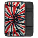 Black And Red Spider Tie Dye Print Car Center Console Cover