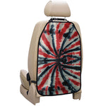 Black And Red Spider Tie Dye Print Car Seat Organizers
