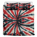 Black And Red Spider Tie Dye Print Duvet Cover Bedding Set