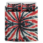 Black And Red Spider Tie Dye Print Duvet Cover Bedding Set