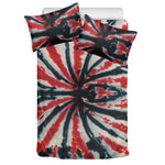 Black And Red Spider Tie Dye Print Duvet Cover Bedding Set