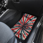 Black And Red Spider Tie Dye Print Front Car Floor Mats