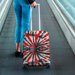 Black And Red Spider Tie Dye Print Luggage Cover