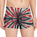 Black And Red Spider Tie Dye Print Men's Boxer Briefs