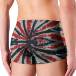 Black And Red Spider Tie Dye Print Men's Boxer Briefs