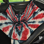 Black And Red Spider Tie Dye Print Pet Car Back Seat Cover