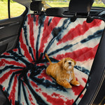 Black And Red Spider Tie Dye Print Pet Car Back Seat Cover